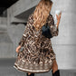 🔥Elegant V-hals langærmet kjole med print 👗 – Figurfremhævende til forårste/date nights