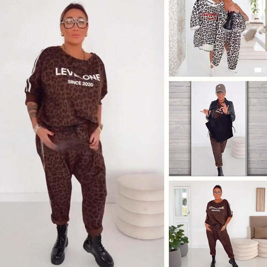 🐆 Chic leopardprintet sæt til kvinder – alsidigt til hverdags- og festlooks