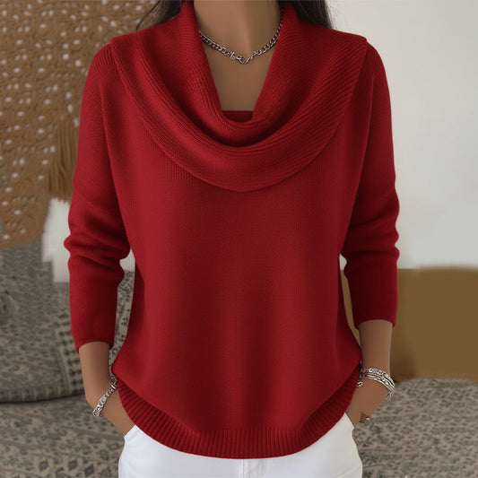 Elegant og behagelig sweater med krave til kvinder