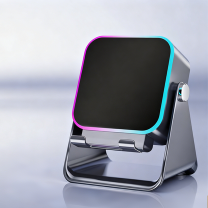 5-i-1 trådløs induktions-Bluetooth-højttaler med justerbar telefonholder