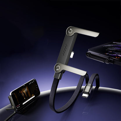 📢Bedste julegave 50 % RABAT !!🎁240 W hurtigopladerkabel med justerbar telefonholder