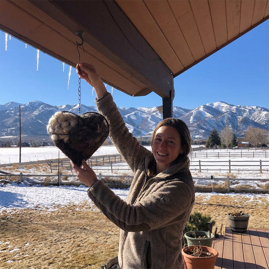 🕊️ Håndlavet fugleredehjerte lavet af alpaca-fibre