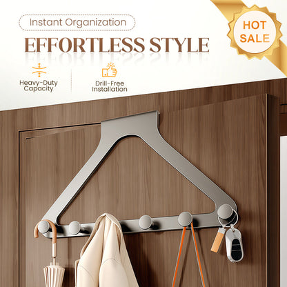 Borefri 6-krogshylde til montering over døren