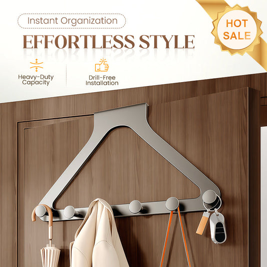 Borefri 6-krogshylde til montering over døren