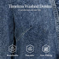 🧥 50 % RABAT NU! 🌸 Denimjakke til kvinder med flæser og åben front – Let og feminin – Alsidig og chic 👗