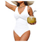 🥳2026 TOPTILBUD🥳💞Over 50.000 solgt!👵🏖️ 49 % RABAT! Badedragt til kvinder – Maveformende rynker, elegant vridning foran. Brede stropper, der sidder godt fast uden at skære ind. Hurtigtørrende stof. Perfekt til poolen eller stranden. 🌊💕