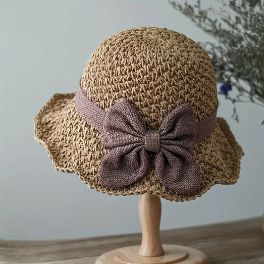 🎀 50 % RABAT 👒 | Stråhat med retro-sløjfe – sammenfoldelig og åndbar til sommeren