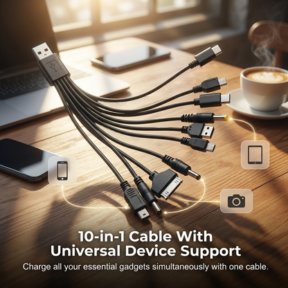 10-i-1 universal USB-opladerkabel