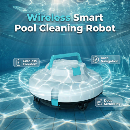 🥳2026 TOPTILBUD🥳💞Over 50.000 solgt!🔋🏊 50 % RABAT! Poolrobot – Ingen ledninger, ingen sammenfiltringer. Rengør hvert et hjørne. Tryk bare på knappen og slap af. Din pools nye bedste ven. 🌟💧