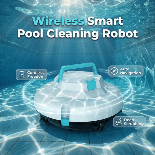 🥳2026 TOPTILBUD🥳💞Over 50.000 solgt!🔋🏊 50 % RABAT! Poolrobot – Ingen ledninger, ingen sammenfiltringer. Rengør hvert et hjørne. Tryk bare på knappen og slap af. Din pools nye bedste ven. 🌟💧