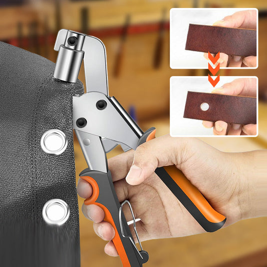 🔧 Fastgør presenninger og stof på få sekunder med en robust øjetang  Gør-det-selv-sæt til øjer til lærred, presenninger og meget mere