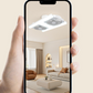 🌬️✨ Dobbelt loftventilator med LED-lys – moderne design med fjernbetjening til stue og soveværelse