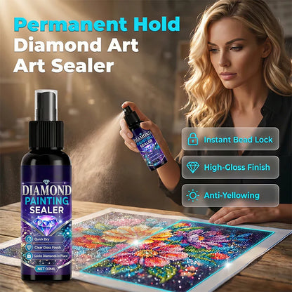 💎✨ Diamond Art Sealer – forsegler perlerne, giver en blank overflade, tørrer hurtigt og holder længe.