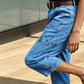 👡 Korte jeans med brede ben og stretch — kan styles op eller ned til enhver lejlighedStørrelse