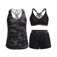 📢50 % rabat i en begrænset periode👙3-delt tankini-badesæt til kvinder med shorts🌊