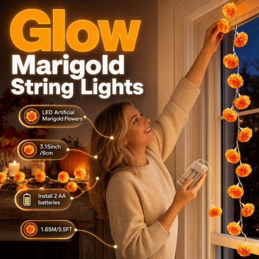 Marigold-lyskæder – festlig glød og charmerende efterårsdekoration