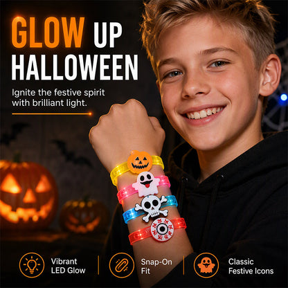 🎃 50 % RABAT! Lys op til Halloween – LED-lysarmbånd til børn