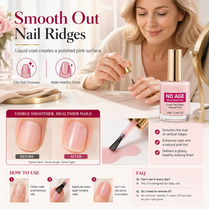 💅 Glattere negle med blank finish – nude-rosa negleudjævner, 12 ml