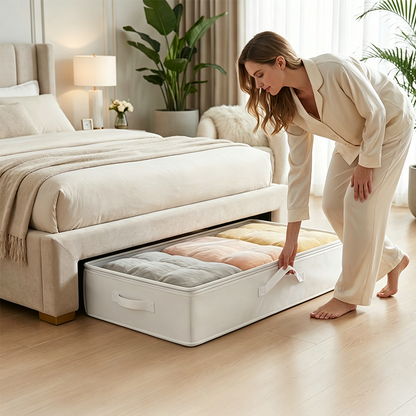 🛏️ KØB 2 – FÅ 1 GRATIS! Udnyt pladsen under sengen – sammenfoldelig opbevaringstaske med lynlås